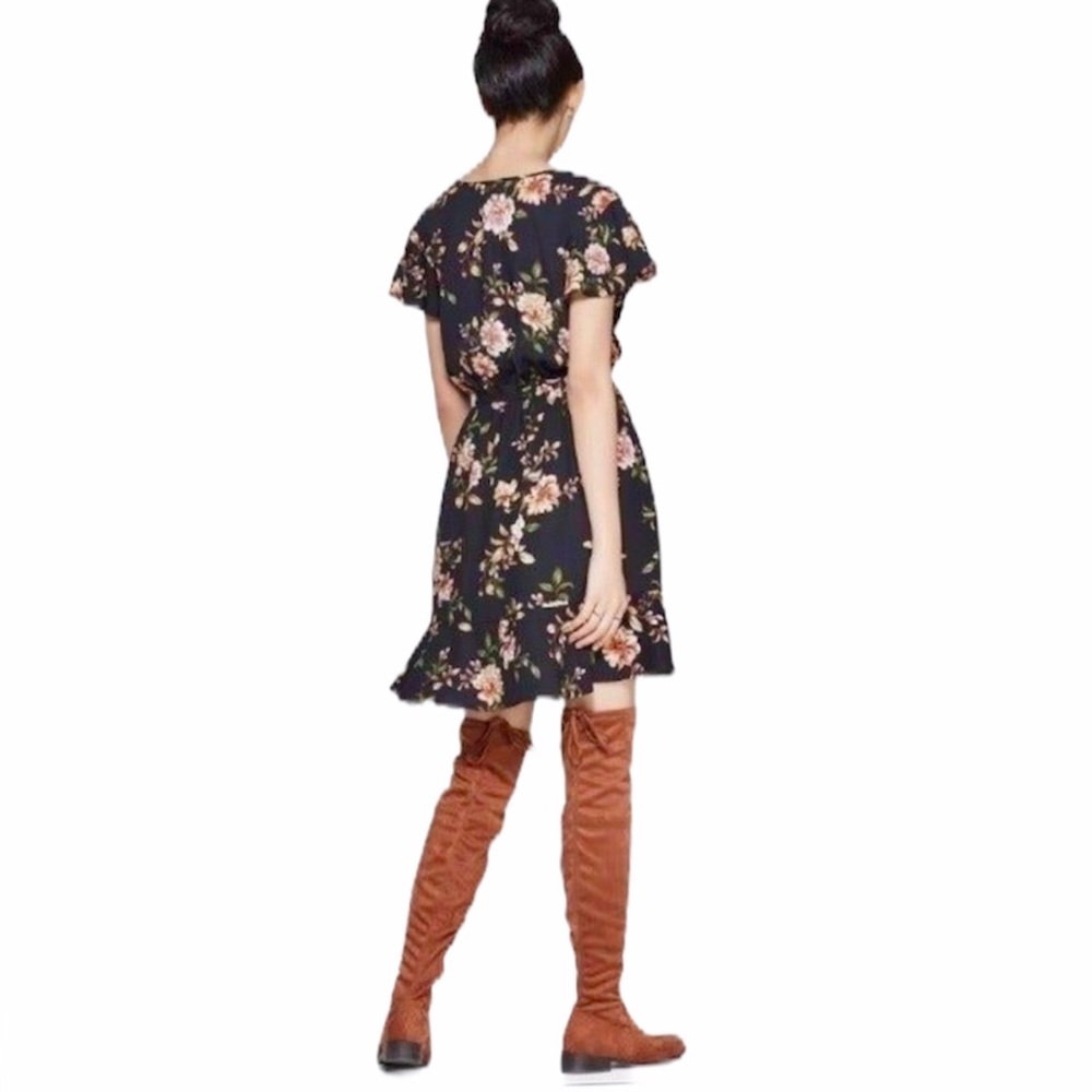 Vegan Suede Over the Knee Boots Chestnut Long Boot - Picture 3 of 7